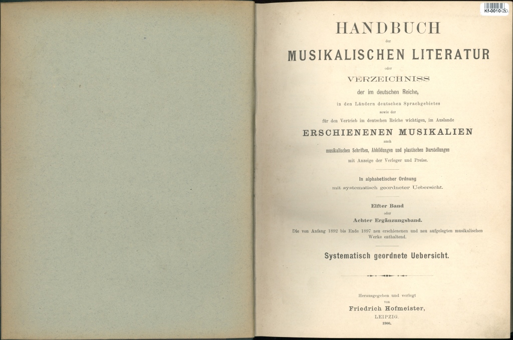 Handbuch der musikalischen Literatur