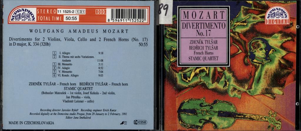 Mozart Divertimento No. 17