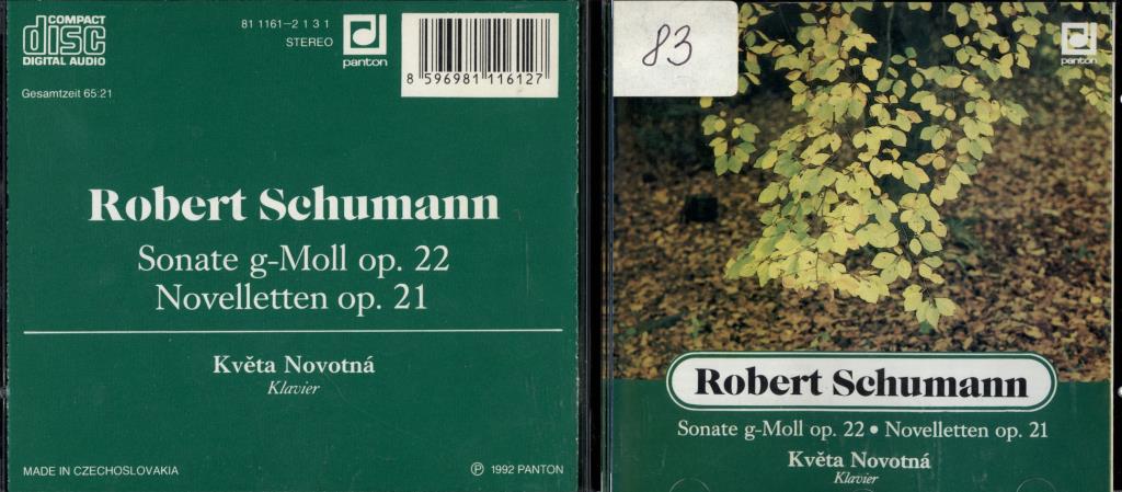 Robert Schumann - Sonate g-moll op. 22, Novelletten op. 21