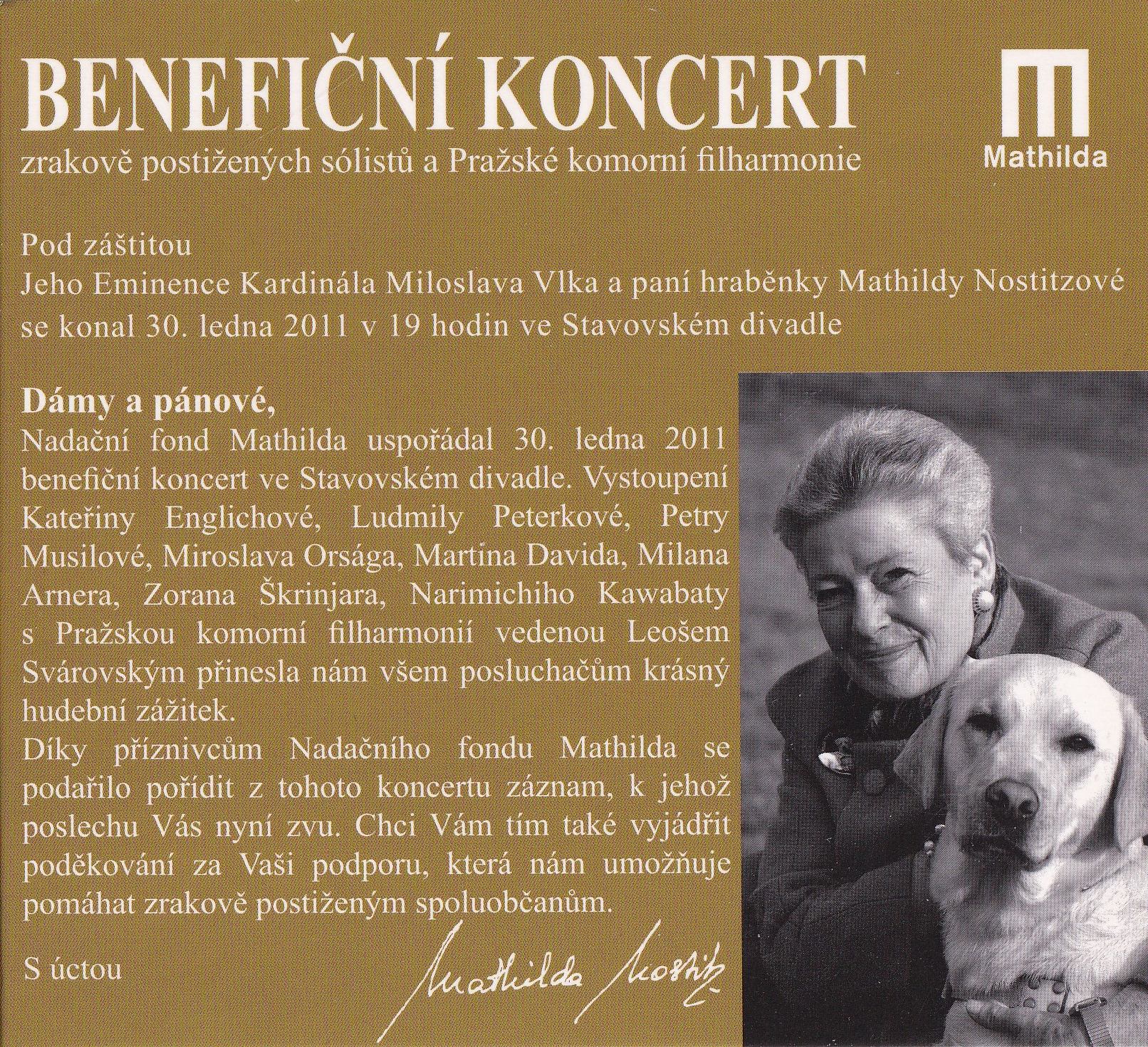 Benefiční koncert „Mathilda"