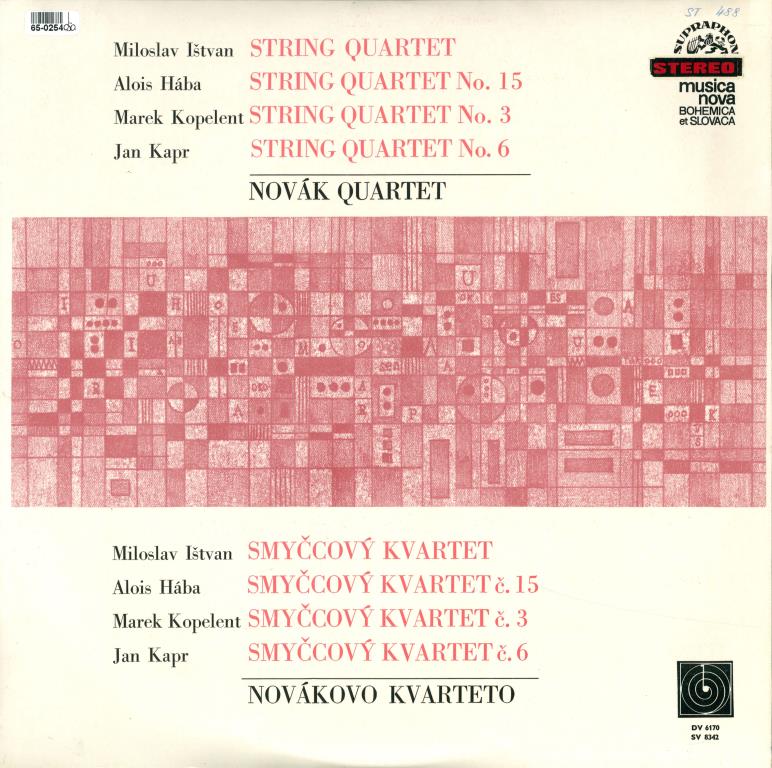 Miloslav Ištvan, Alois Hába, Marek Kopelent, Jan Kapr - String quartet