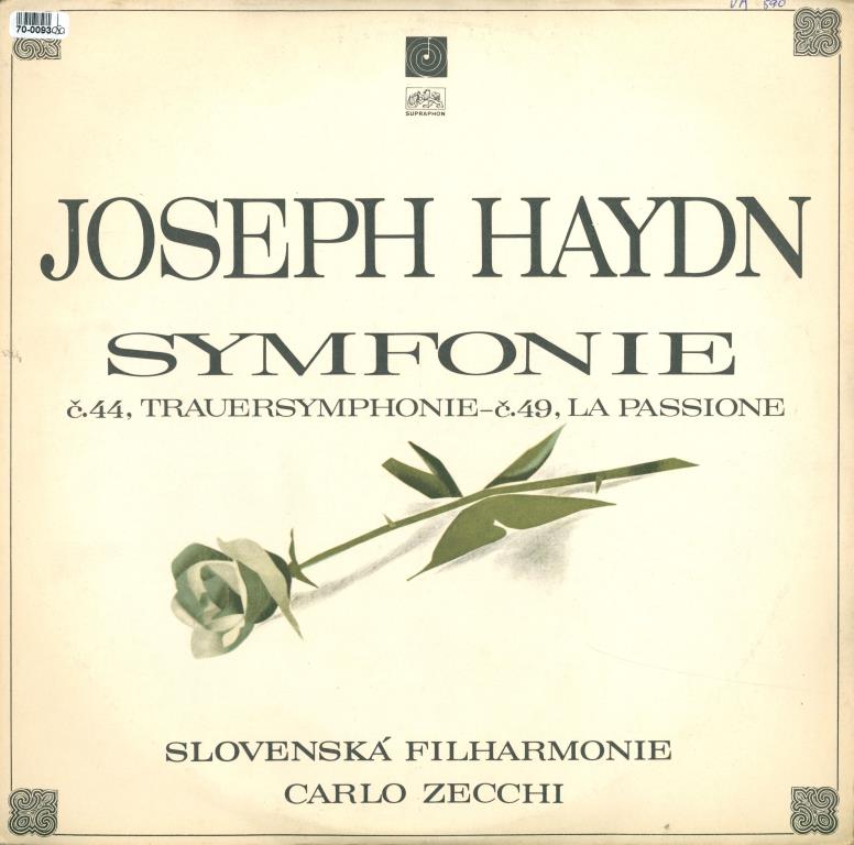 Joseph Haydn - Symfonie č. 44 - č. 49