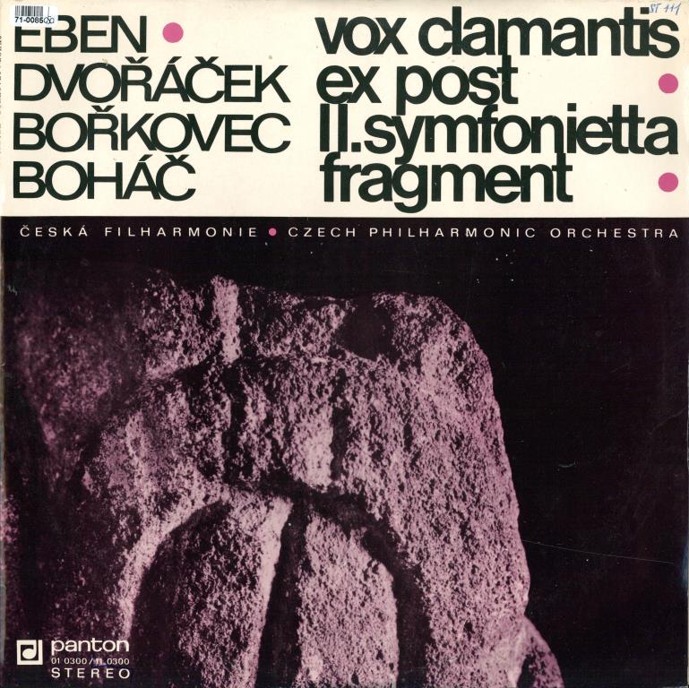 Eben - Vox clamantis, Dvořáček - Ex post, Bořkovec - II. symfonietta, Boháč - Fragment