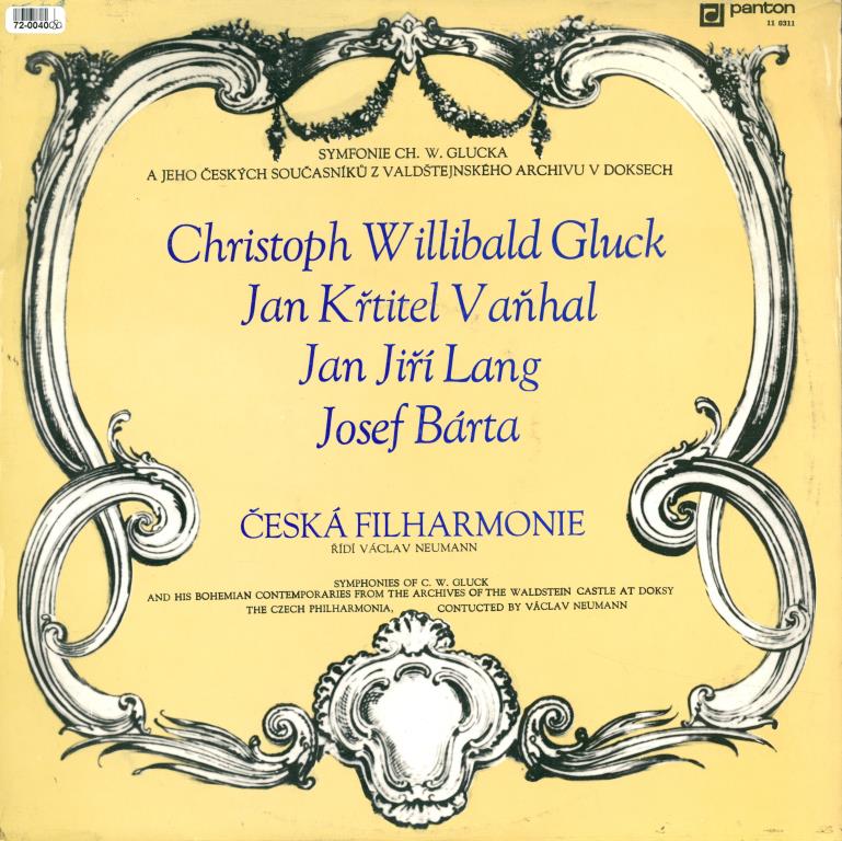 Symphonies Of C. W. Gluck And His Bohemian Contemporaries From The Archives Of The Waldstein Castle At Doksy