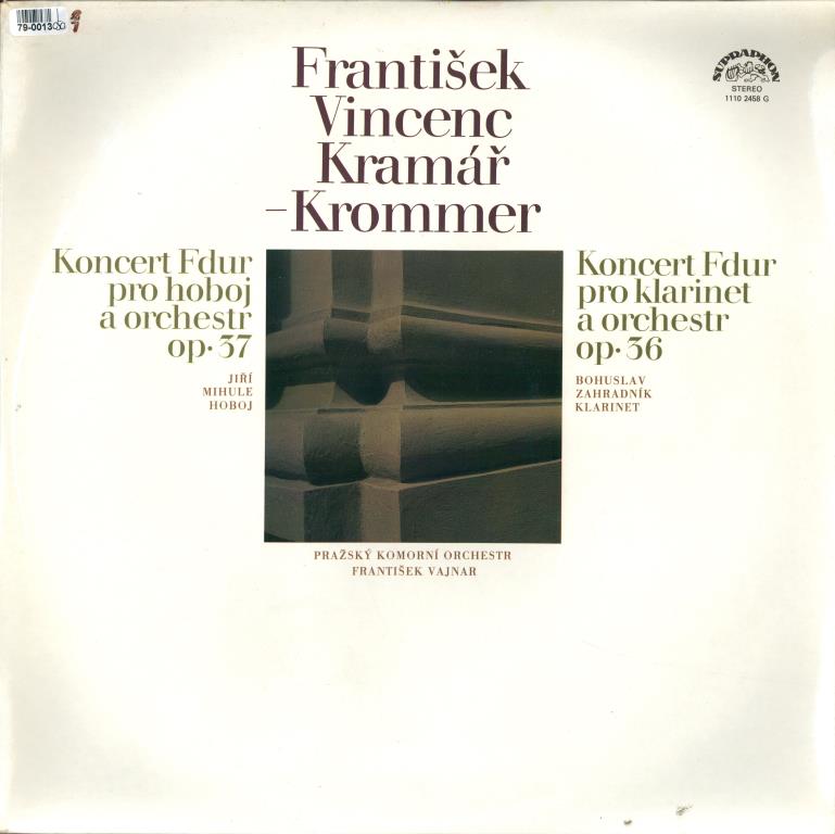 František Vincenc Kramář-Krommer - Koncert F dur pro hoboj a orchestr op. 37, Koncert F dur pro klarinet a orchestr op. 36