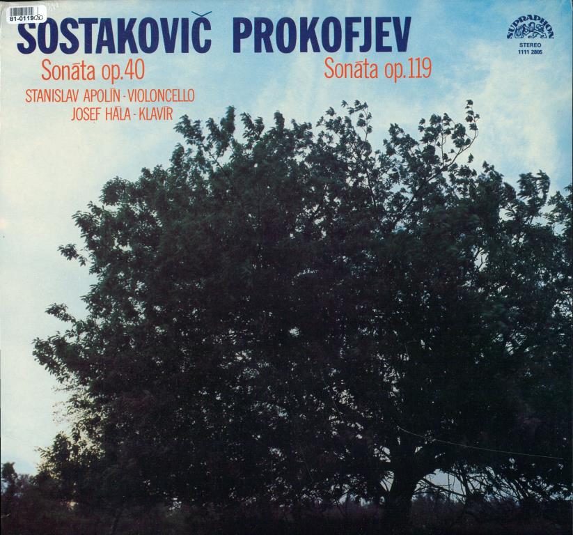 Dmitrij Šostakovič - Sonáta pro violoncello a klavír, Sergej Prokofjev - Sonáta pro violoncello a klavír