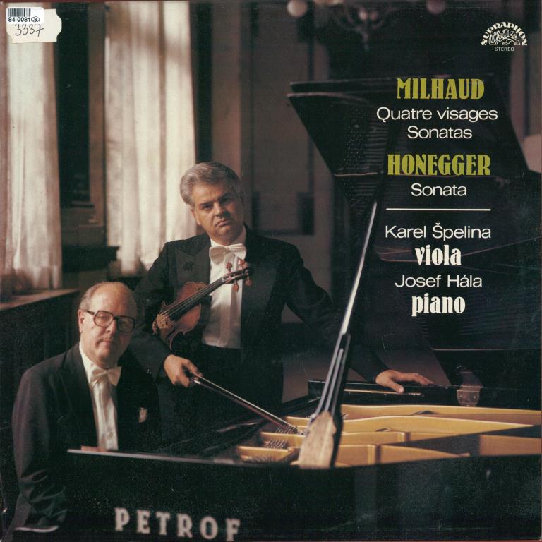 Milhaud - quatre visages sonatas, Honegger - Sonata