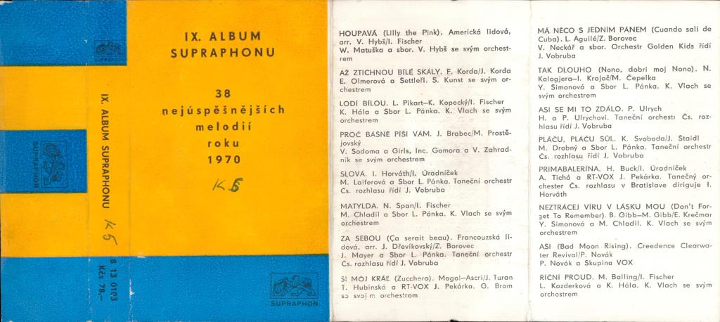 IX. Album Supraphonu - 38 nejúspěšnějších melodií roku 1970