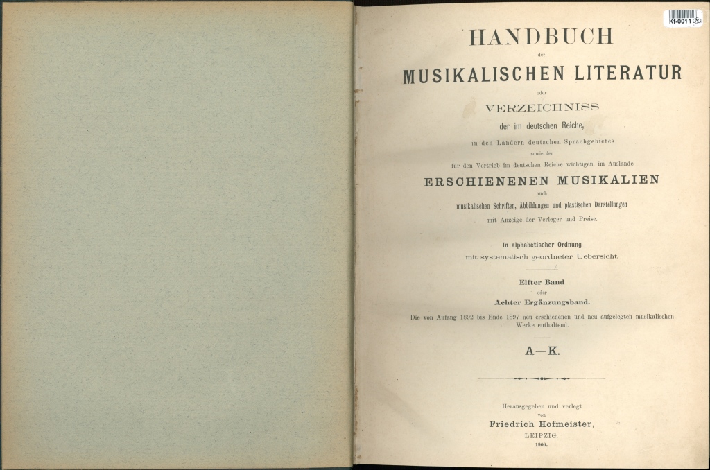 Handbuch der musikalischen Literatur