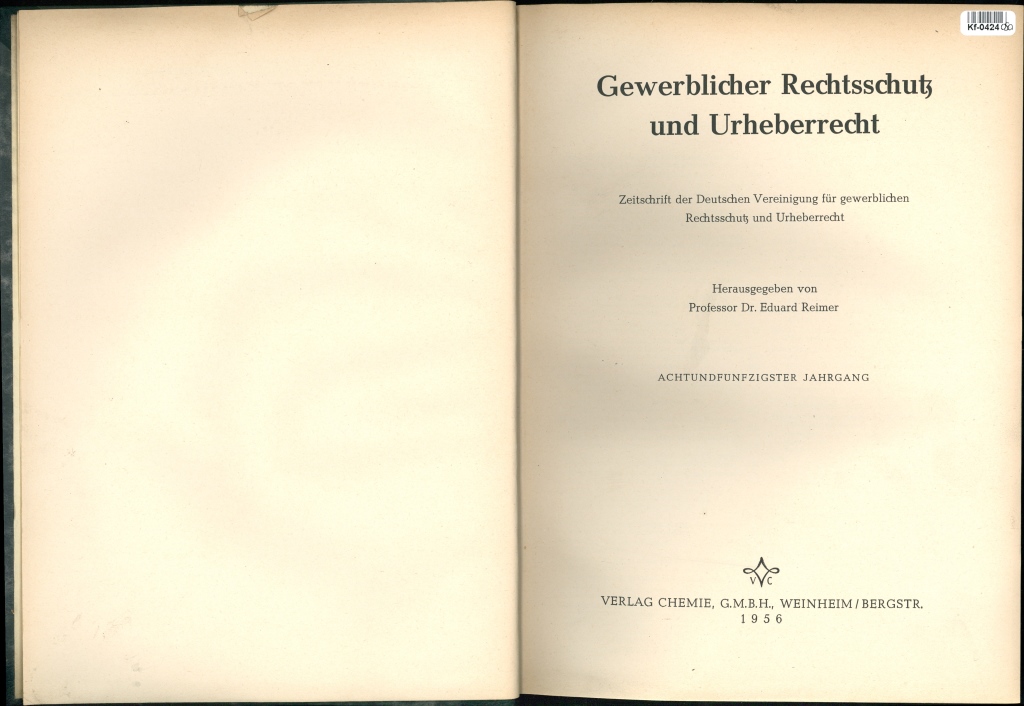 Gewerblicher Rechtsschutz und Urheberrecht