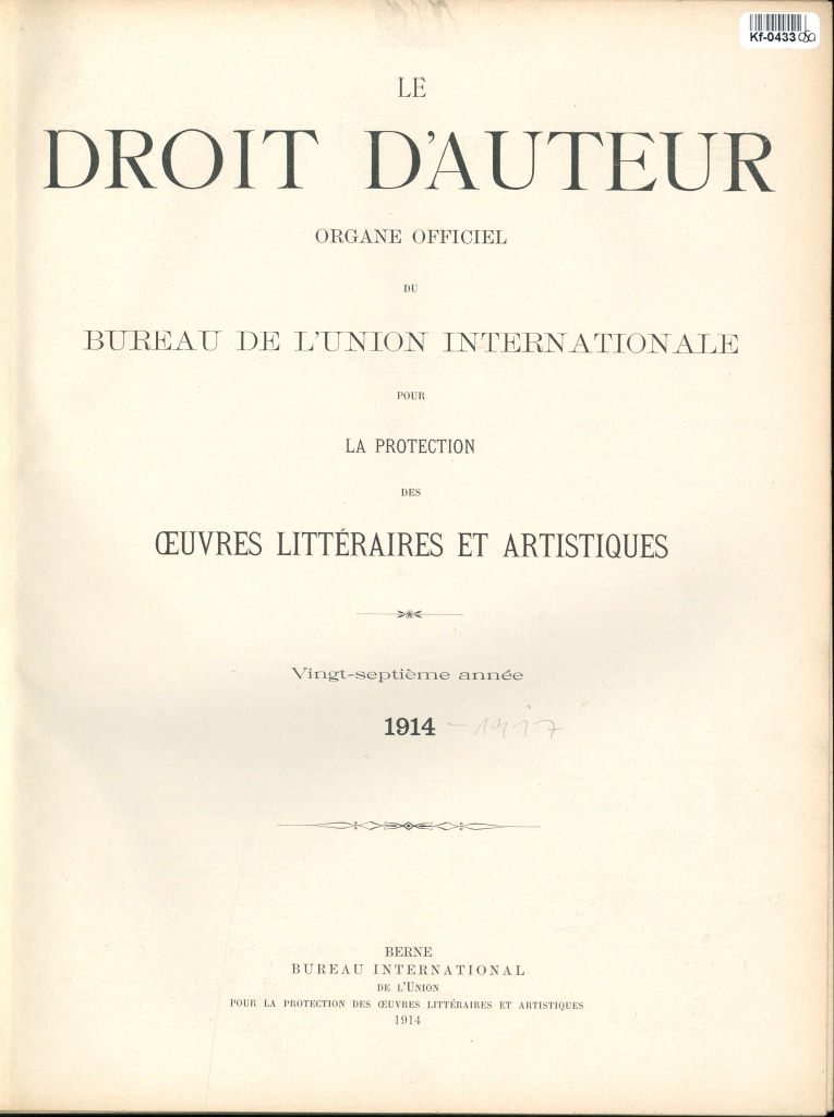 Le Droit d'Auteur