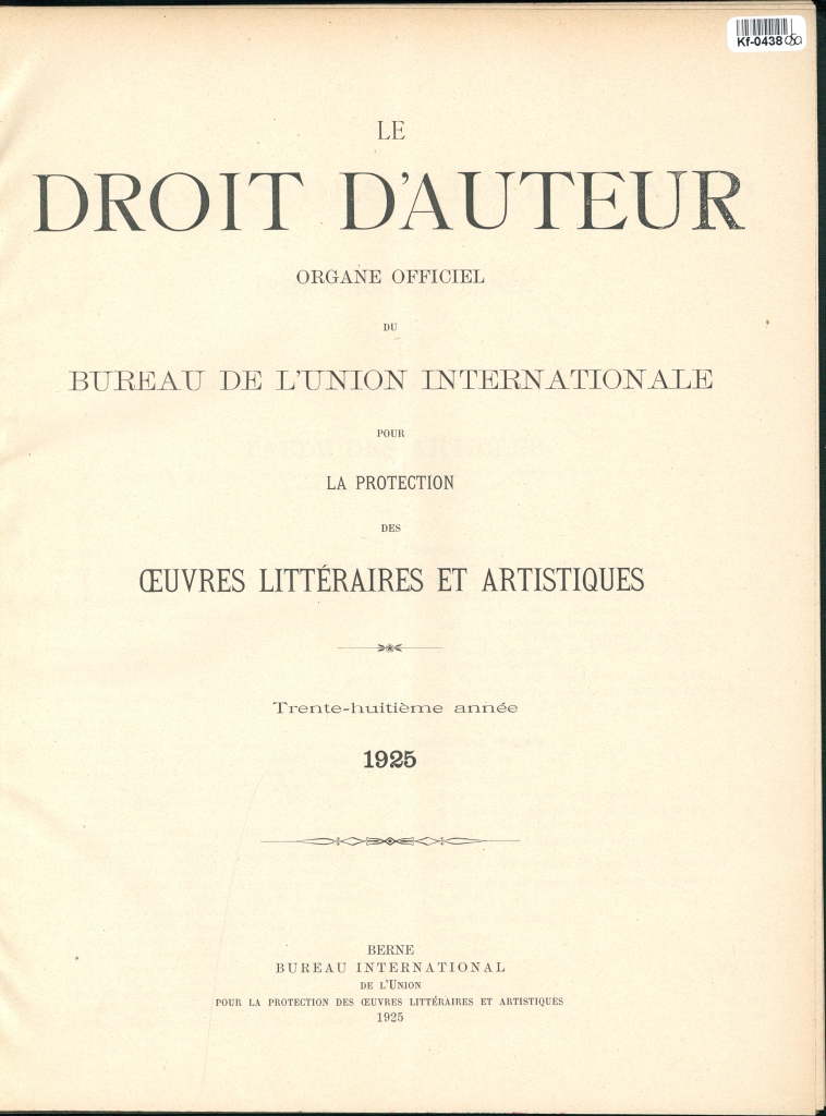 Le Droit d'Auteur