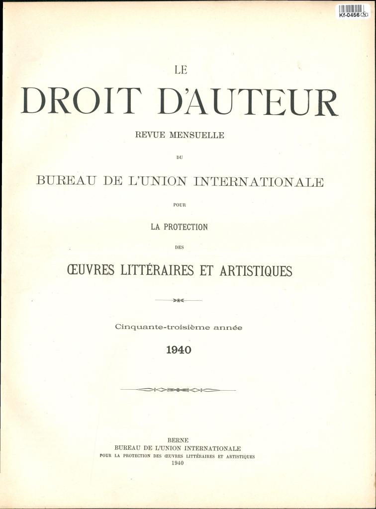 Le Droit d'Auteur