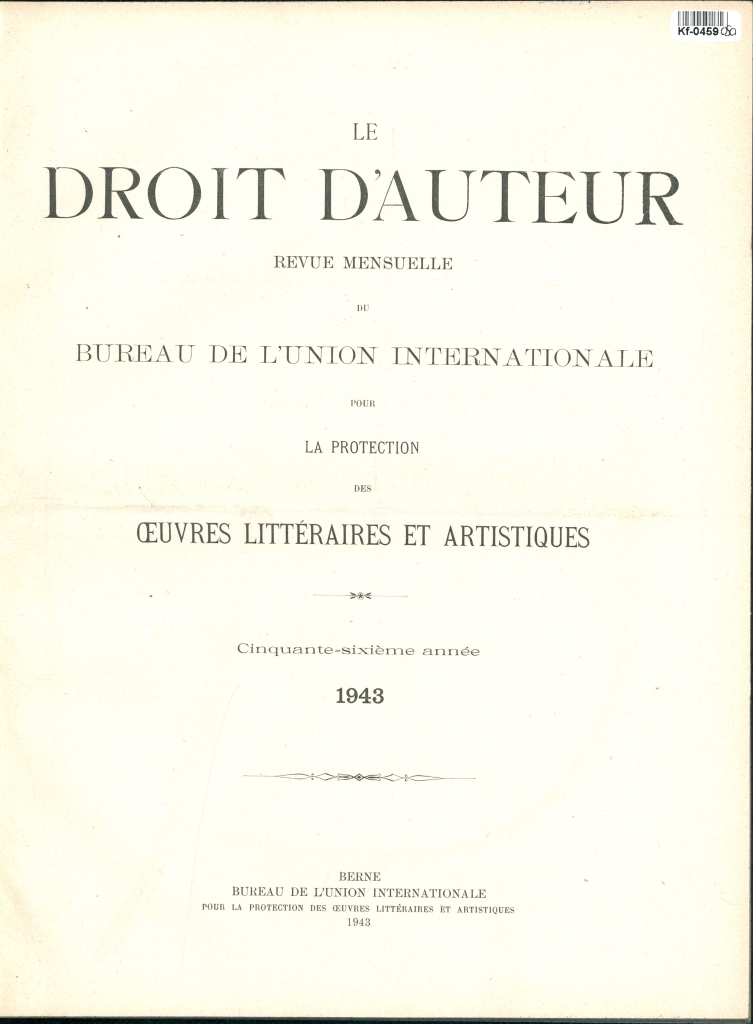 Le Droit d'Auteur