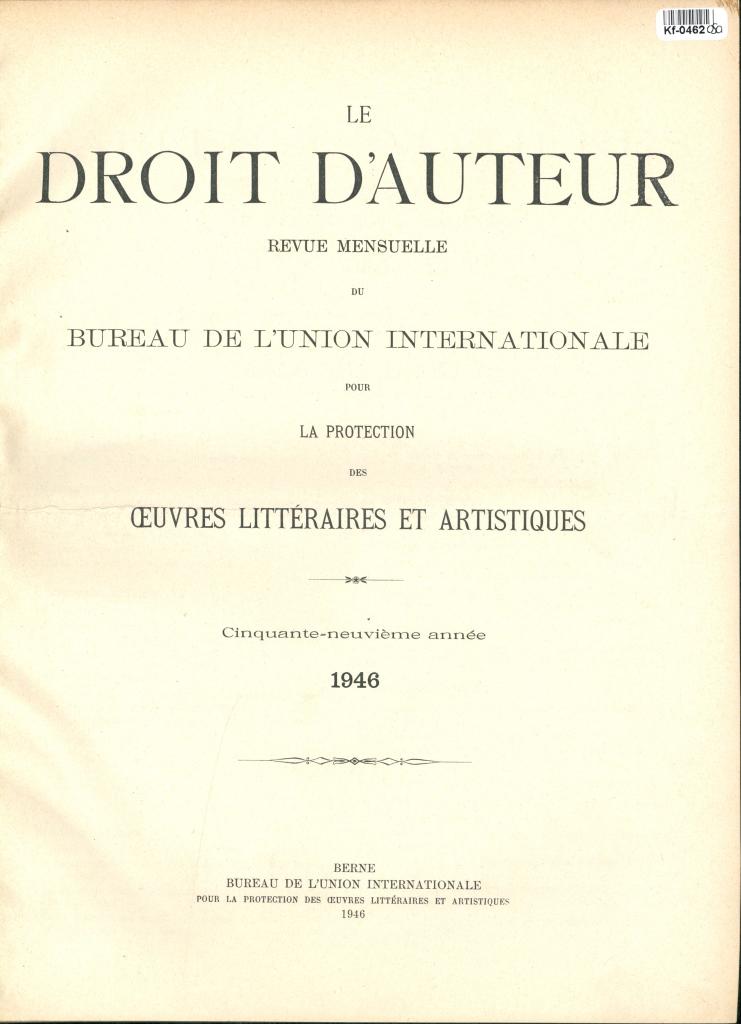 Le Droit d'Auteur