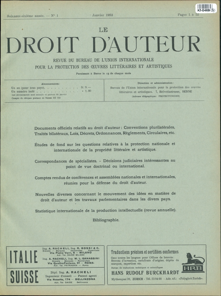 Le Droit d'Auteur