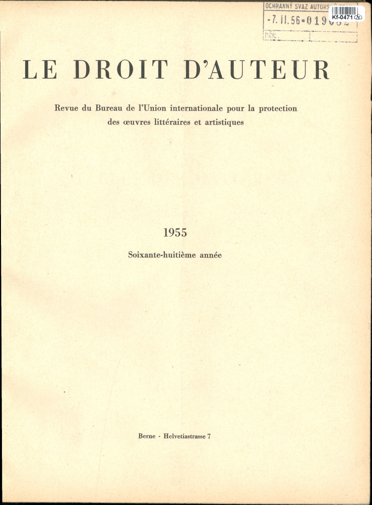 Le Droit d'Auteur