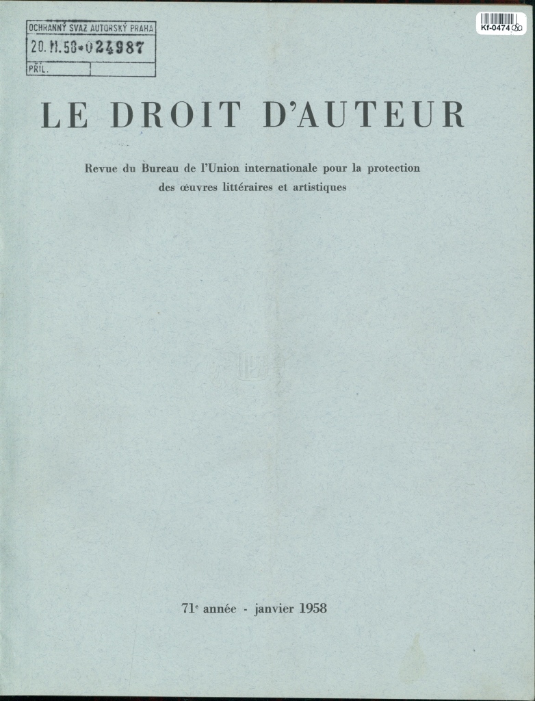 Le Droit d'Auteur