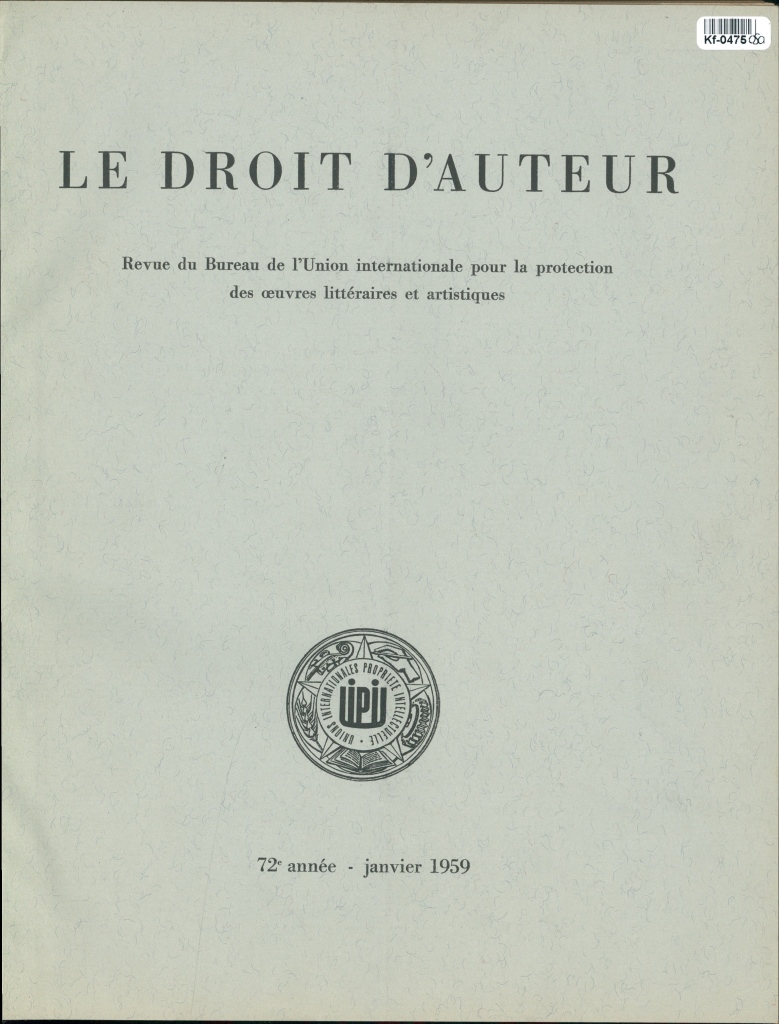 Le Droit d'Auteur