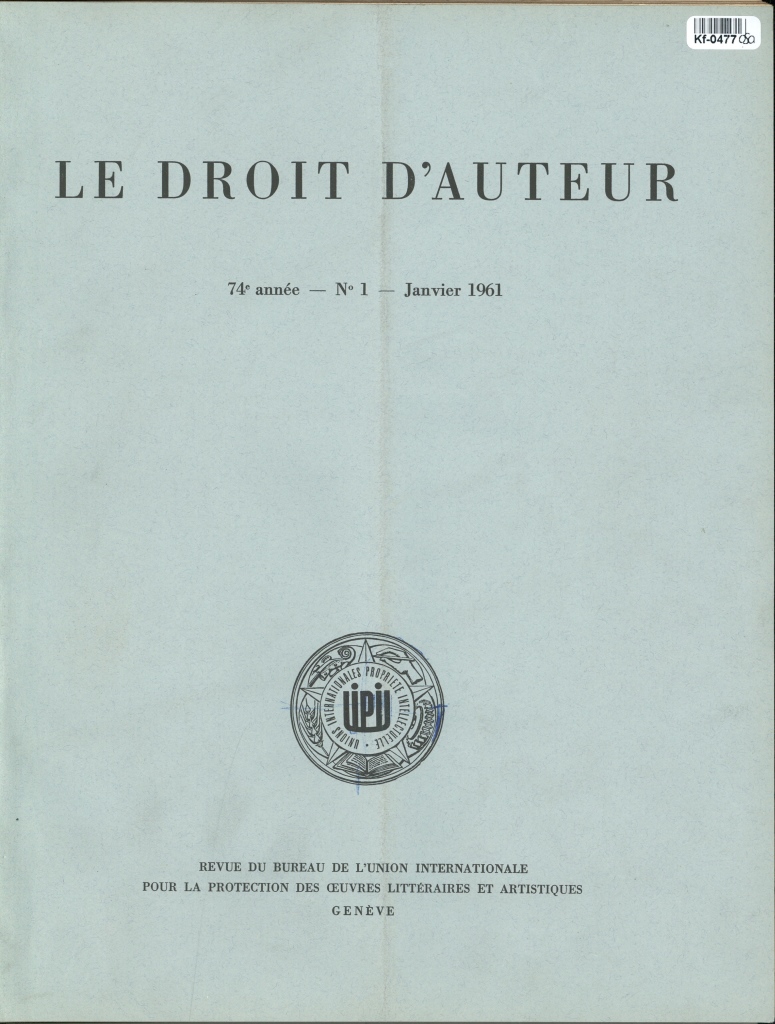 Le Droit d'Auteur