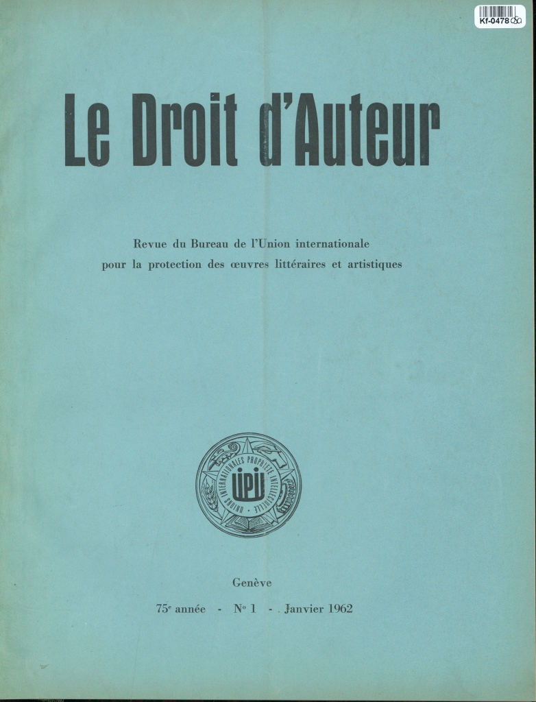 Le Droit d'Auteur