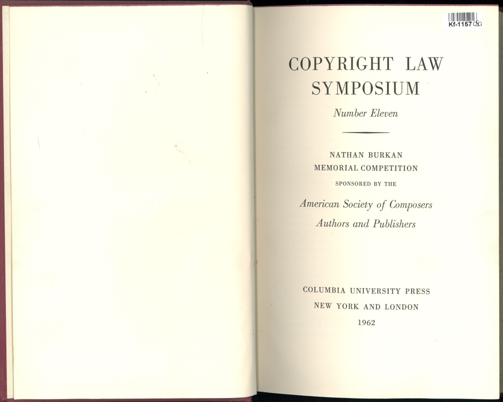 Copyright law symposium - Numbe eleven