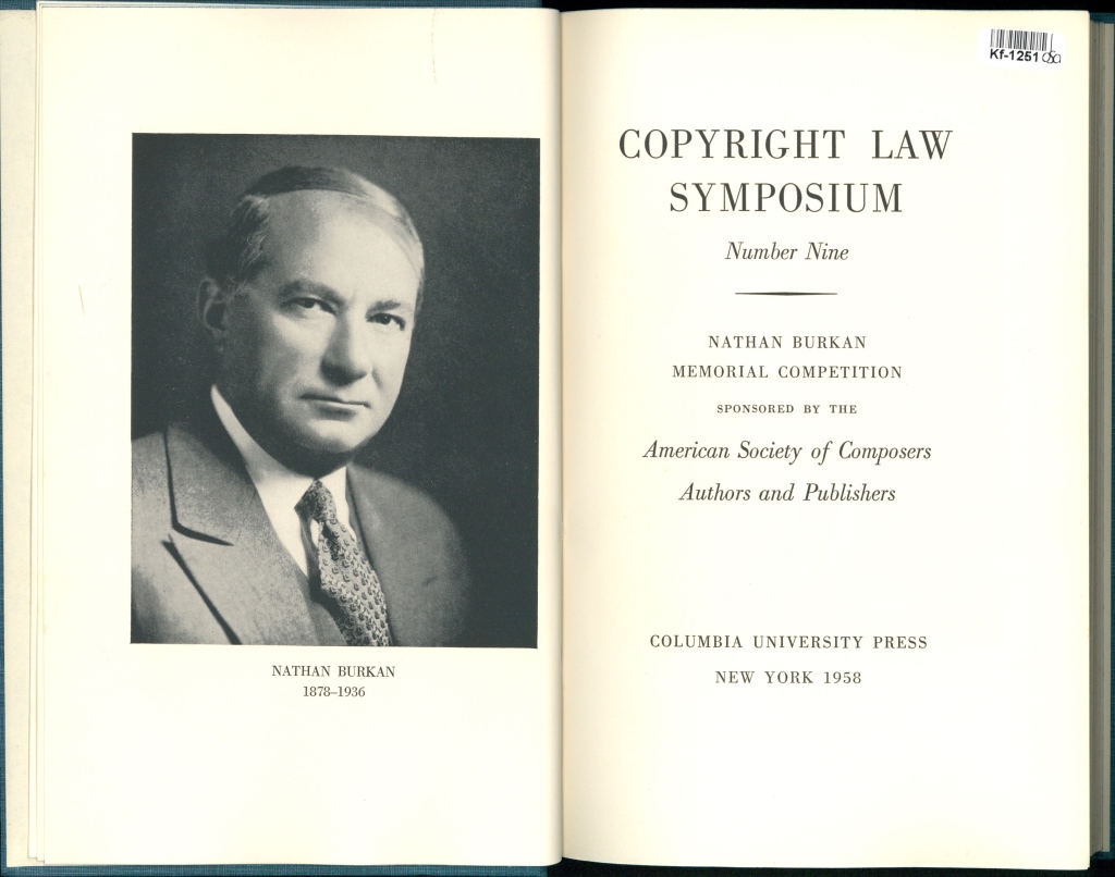 Copyright law symposium - Number nine