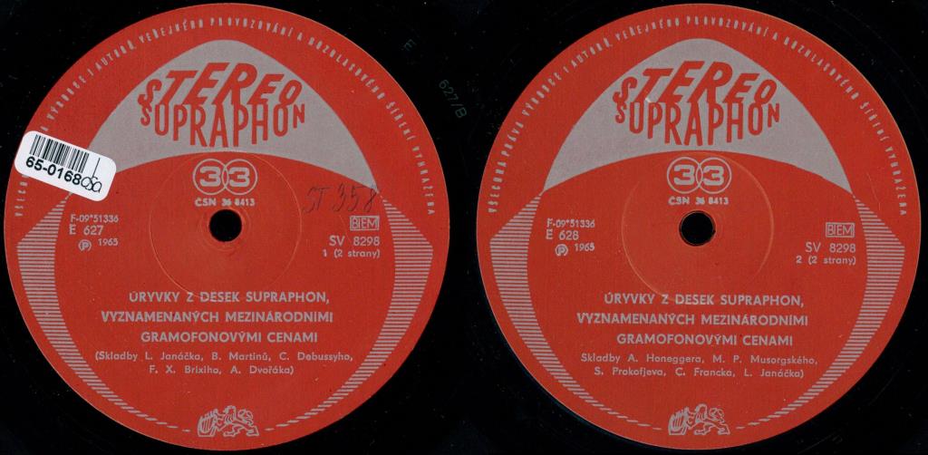 Úryvky z desek supraphon, Vyznamenaných mezinárodními gramofonovámi cenami