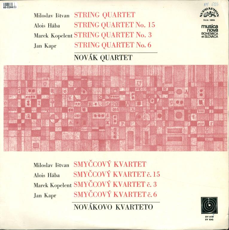 Miloslav Ištvan, Alois Hába, Marek Kopelent, Jan Kapr - String quartet