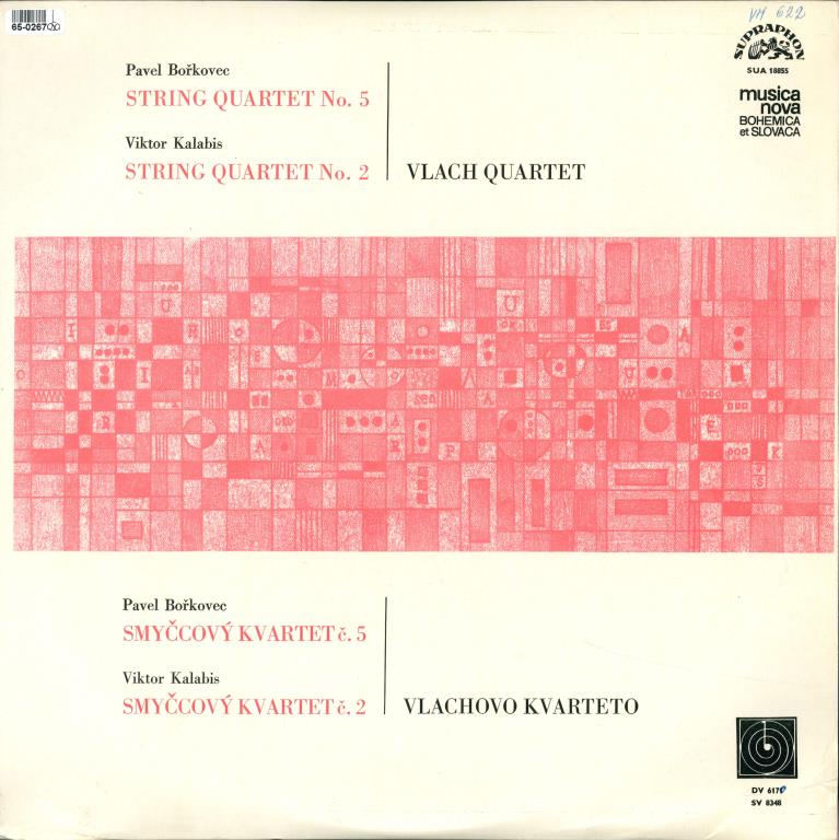 Pavel Bořkovec - String quartet No. 5, Viktor Kalabis - String quartet No. 2