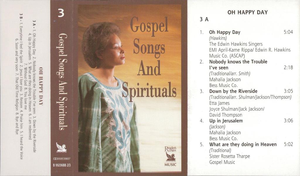 Gospel songs and spirituals 3; 