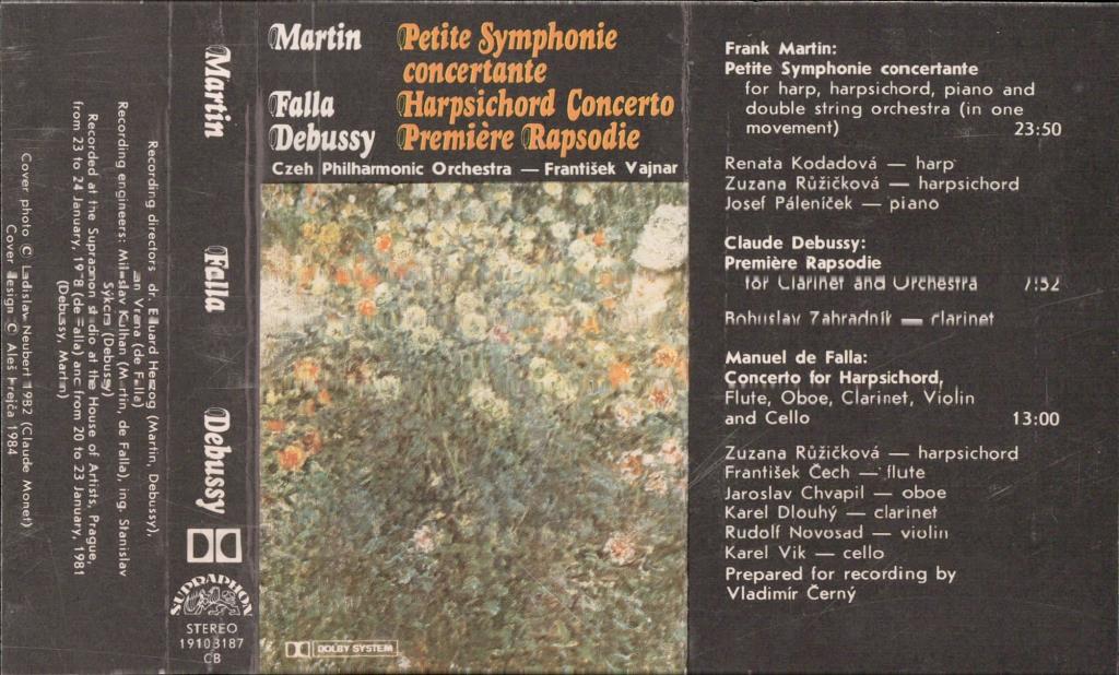 Petite symphonie concertante, Harpsichord concerto, Premiére rapsodie; 