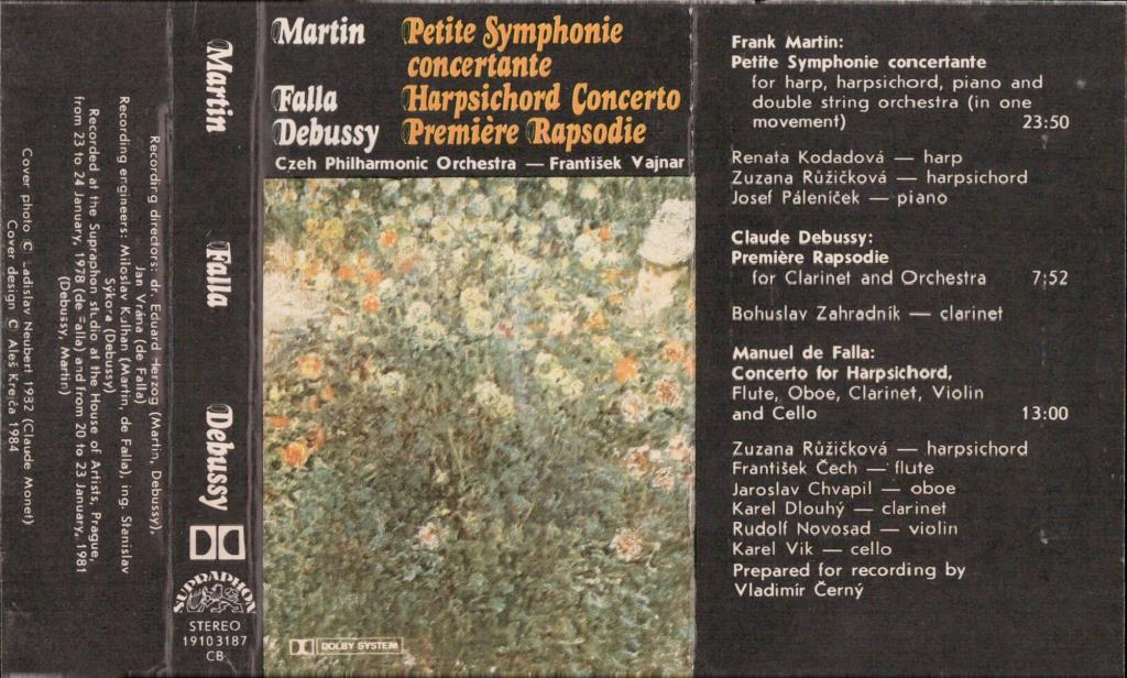 Petite symphonie concertante, Harpsichord concerto, Premiére rapsodie; 