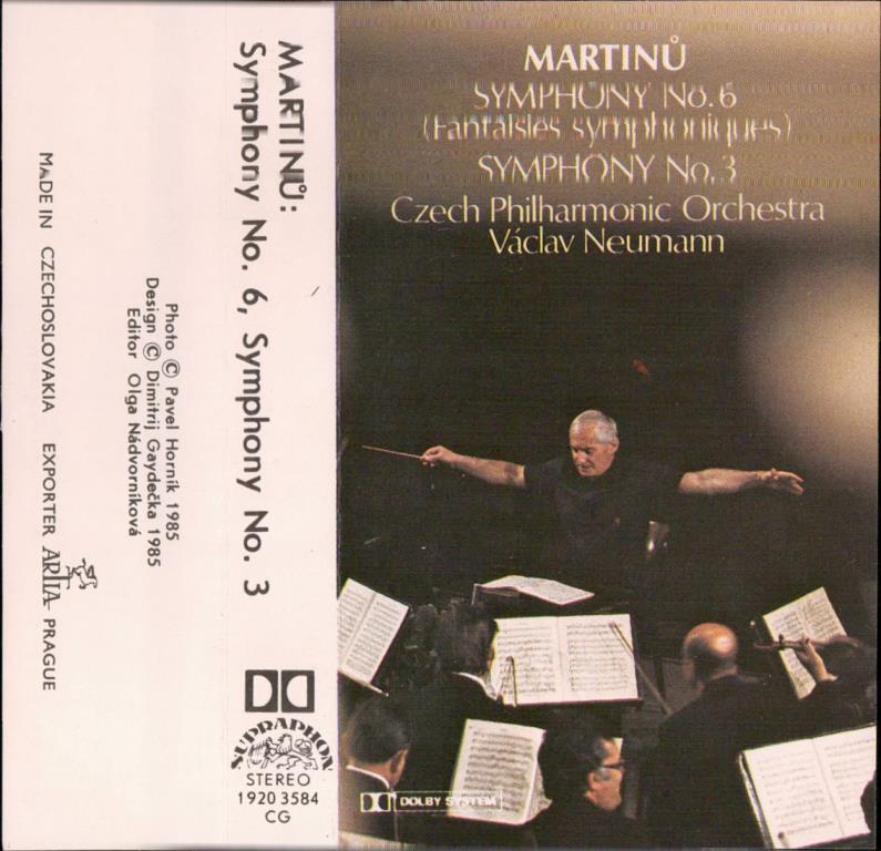 Martinů Symphony No. 6, Symphony No. 3; 