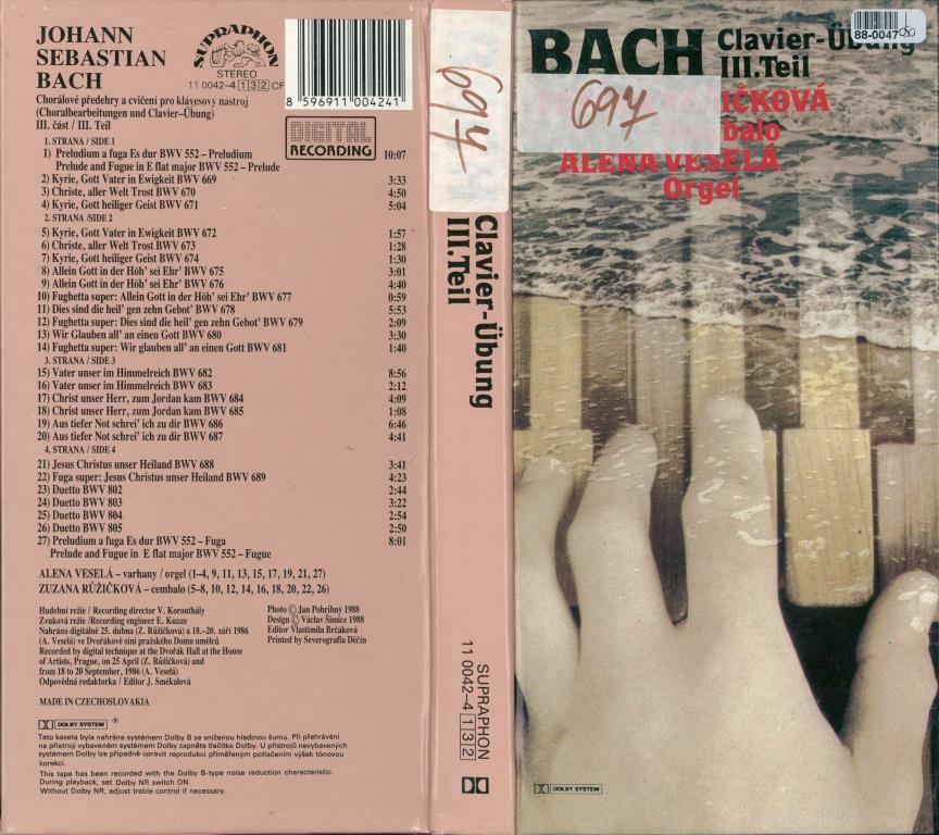 Bach clavier-Übung - III. Teil; 