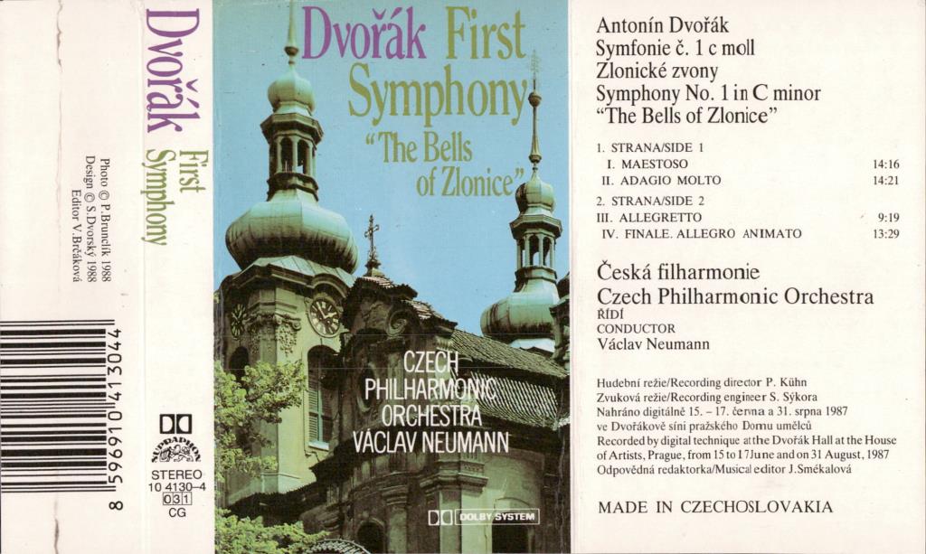 Dvořák First symphony The bells of Zlonice; 