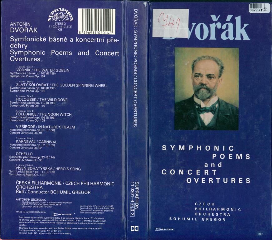 Dvořák Symphonic poems and cocnert overtures; 