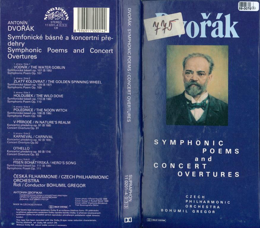 Dvořák Symphonic poems and concert overtures; 