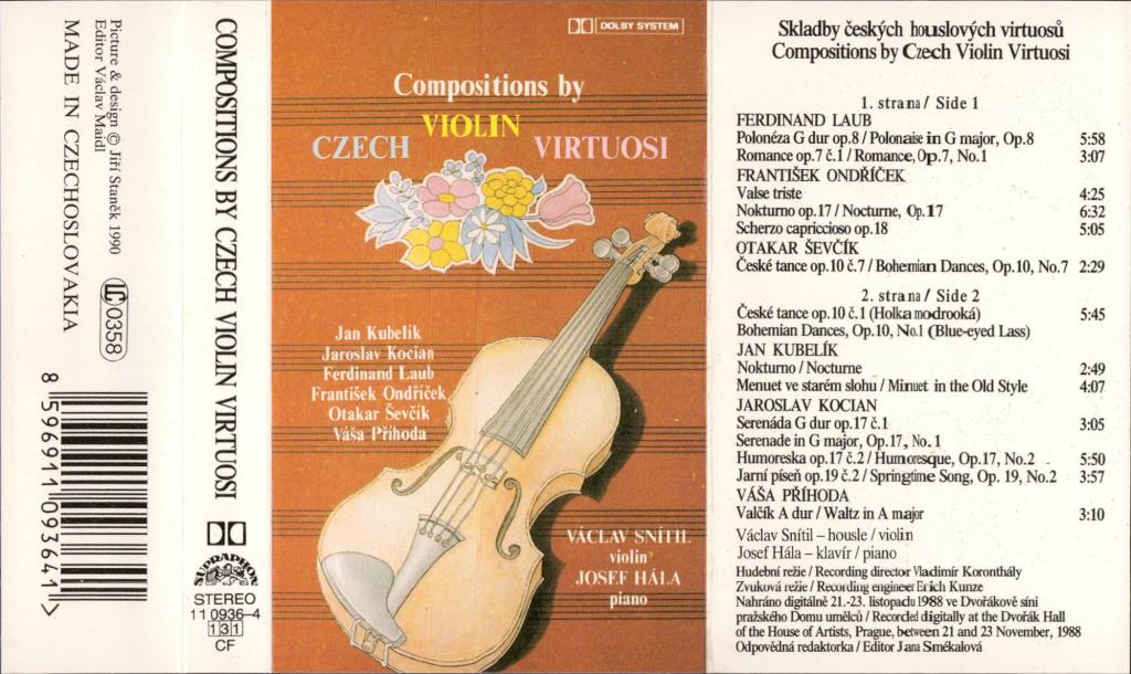 Compositions by Czech violin virtuosi; 