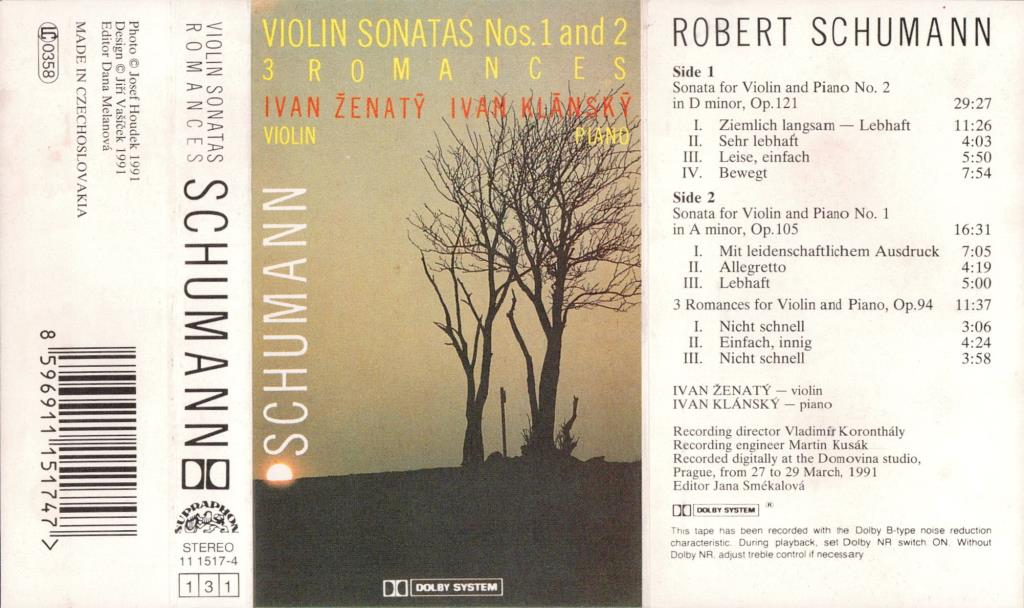 Violin sonata Nos. 1 and 2 - 3 romances; 