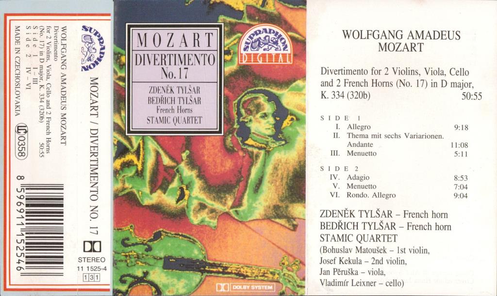 Mozart divertimento No. 17; 