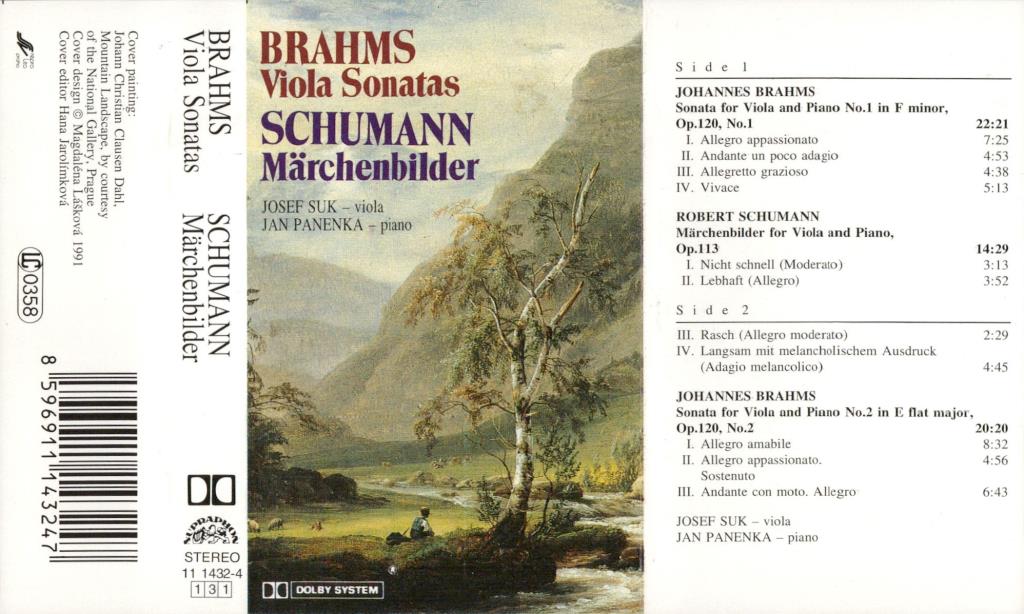 Brahms viola sonatas, Schumann Märchenbilder; 