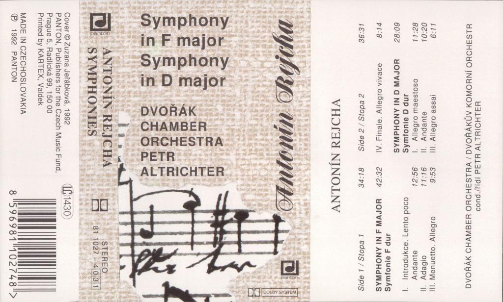Antonín Rejcha Symphonies; 