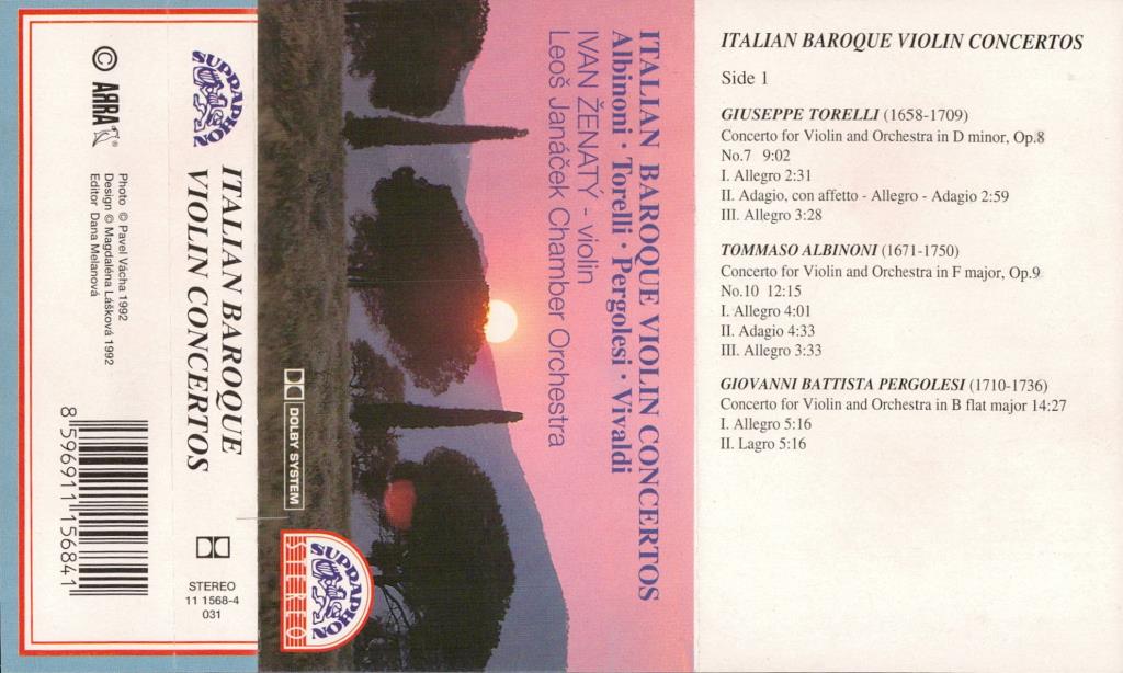 Italian baroque violin concertos; 