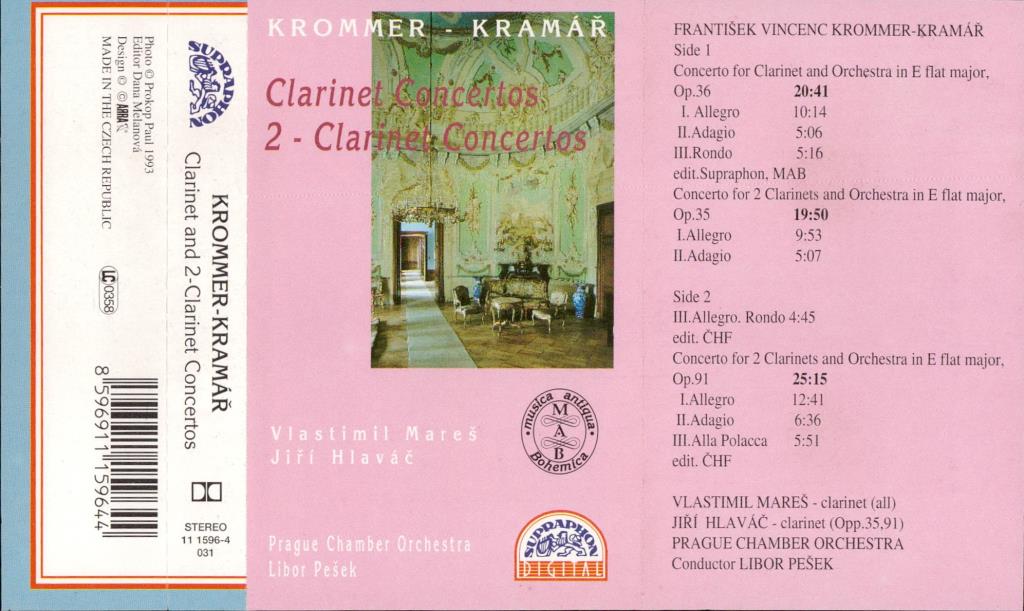 Clarinet and 2-Clarinet Concertos; 