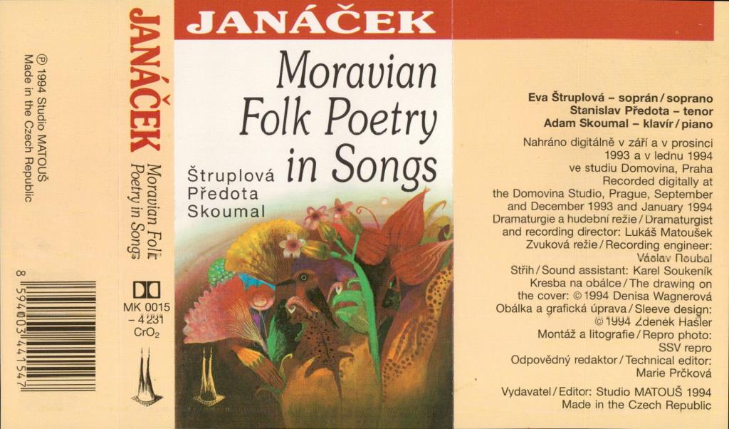 Moravian folk poetry in songs; 