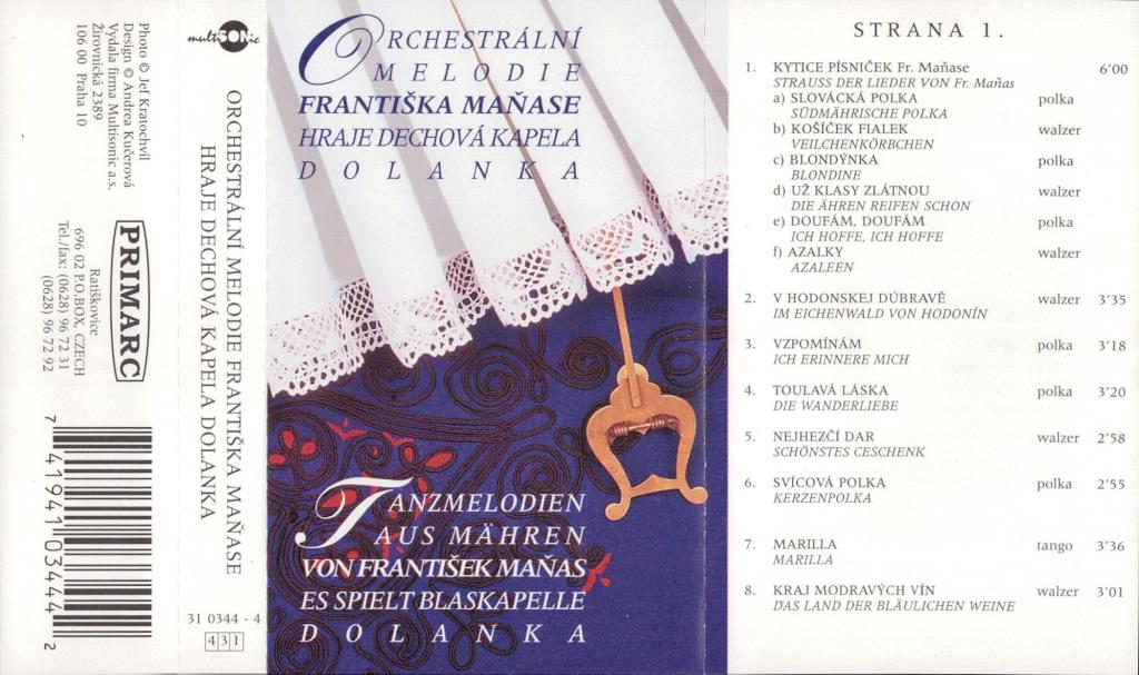 Orchestriální melodie Františka Maňase; 
