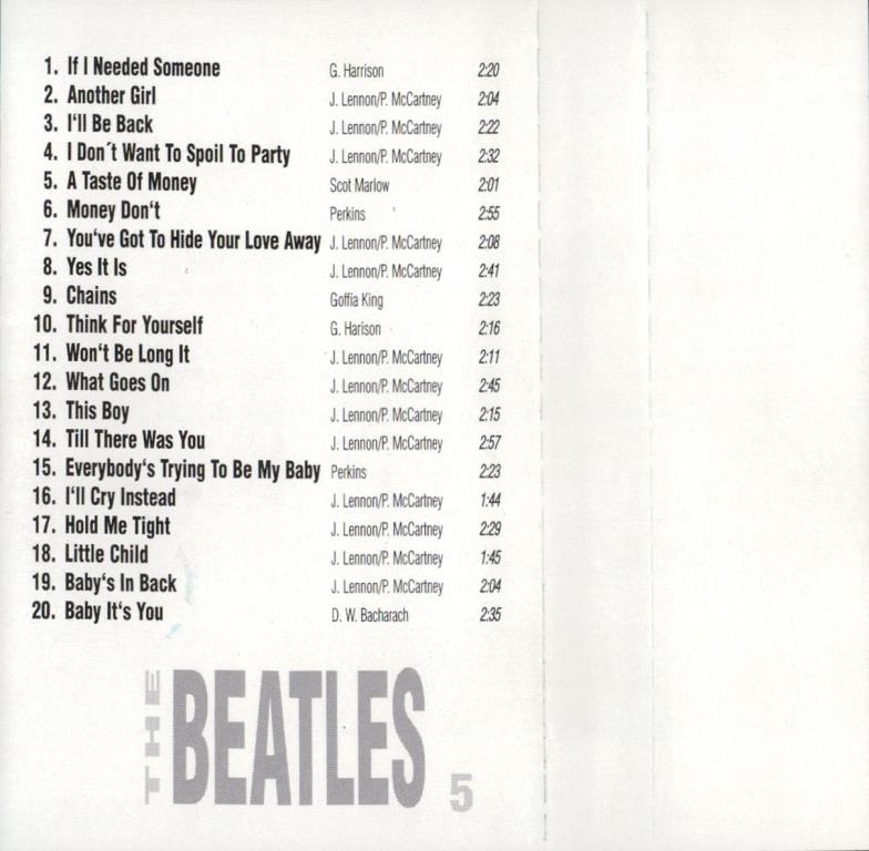 The Beatles - Volume 5 - Original re-master; 