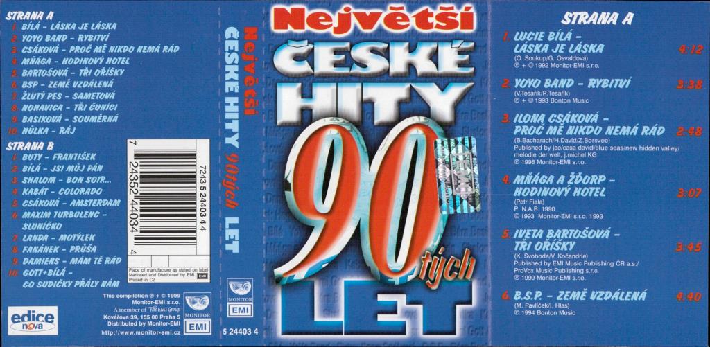 Největší České hity 90tých let; 