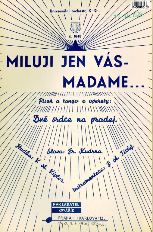 Miluji jen vás madame